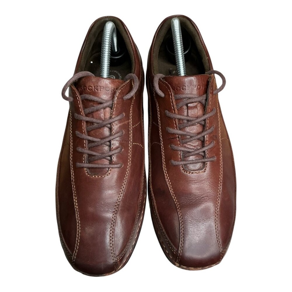 Rockport Men's Brown Leather Casual Oxford Style Sneaker Size 8 1/2 - Picture 7 of 10